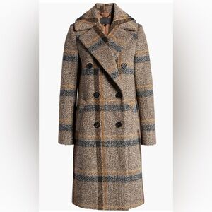 Kendall + Kylie Plaid Double Breasted Coat. Size Small.